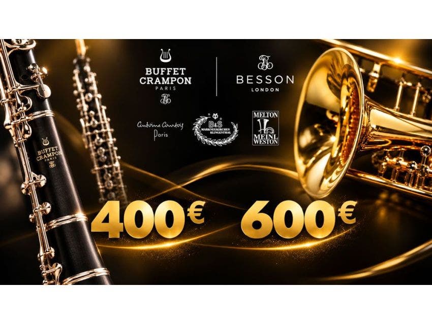 Buffet Crampon Brass Days 2026: fino a 600 € di sconto sugli strumenti professionali