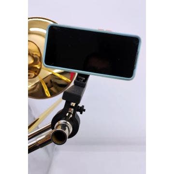 LETTURINO DORATO PORTACELLULARE TROMBONE